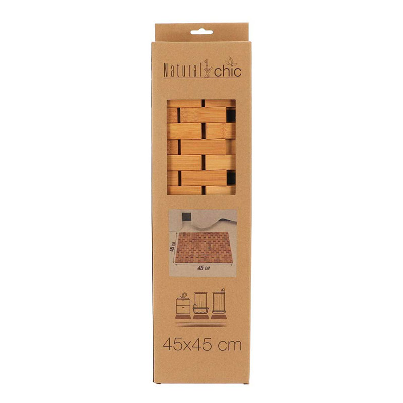 Ξύλινη Πλατφόρμα Μπάνιου Duckboard (45X45) T-D 7408195 Bamboo Μπάνιο Πατάκια Τετράγωνα Spitishop