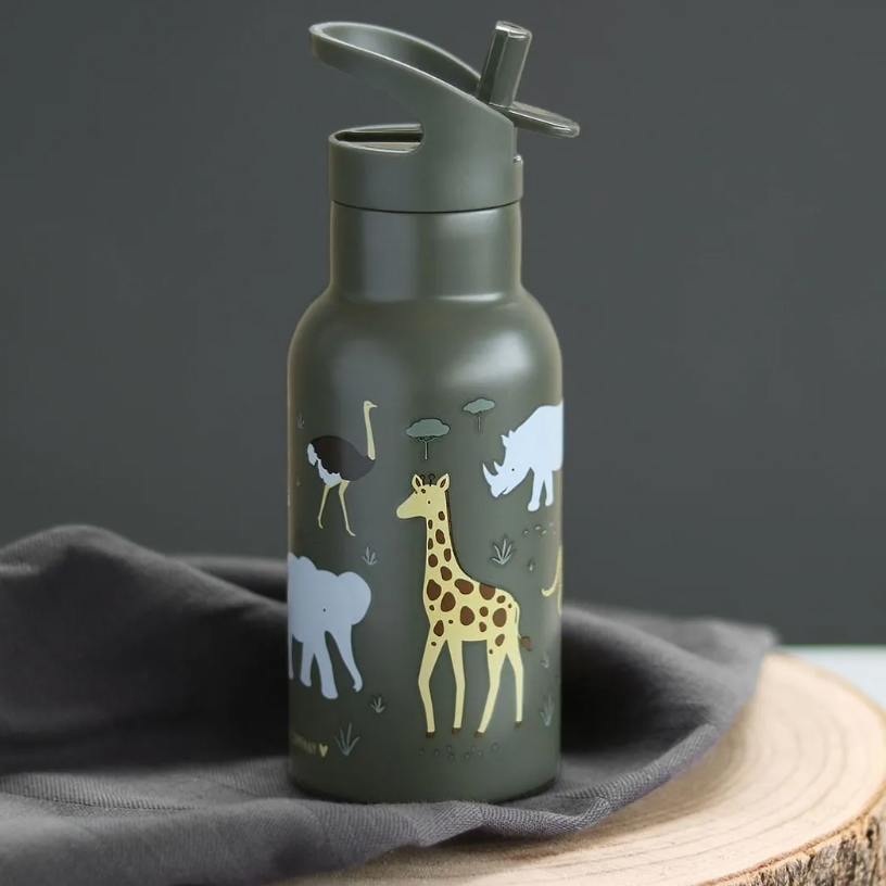 Παγούρι - Θερμός 350Ml με Καλαμάκι Α Little Lovely Company Savanna Dbsssa60 Παιδικά Είδη Φαγητού & Αξεσουάρ Σερβιρίσματος Παγούρια Spitishop
