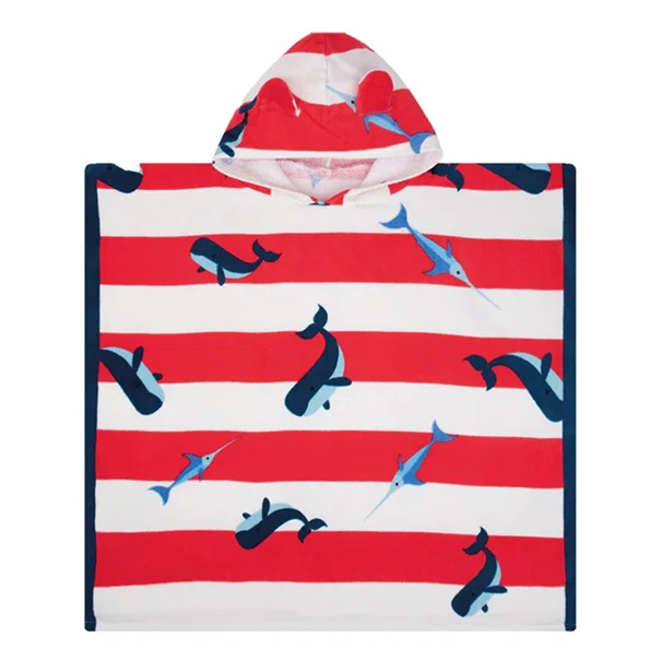 Παιδικό Πόντσο Swim Essentials Whale Red