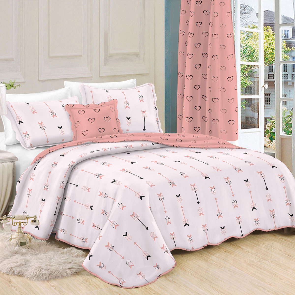 Κουβερλί Μονό (Σετ 160X240) 2 Όψεων Viopros Kids 5409 Παιδικά Λευκά Είδη 'Υπνου για Κορίτσια Spitishop