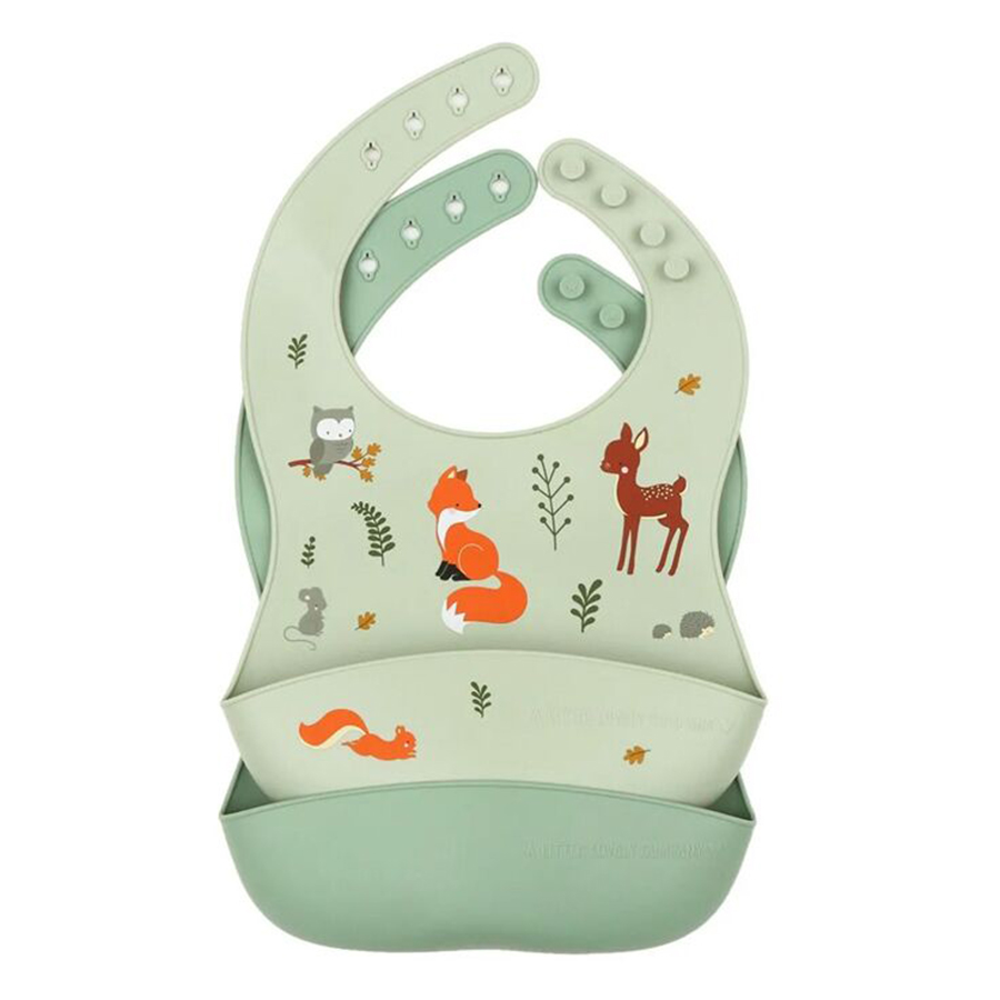 Σαλιάρες Σιλικόνης 4+ Μηνών (Σετ 2Τμχ) Α Little Lovely Company Forest Friends Sbffmi04 Βρεφικά Βρεφικές Spitishop