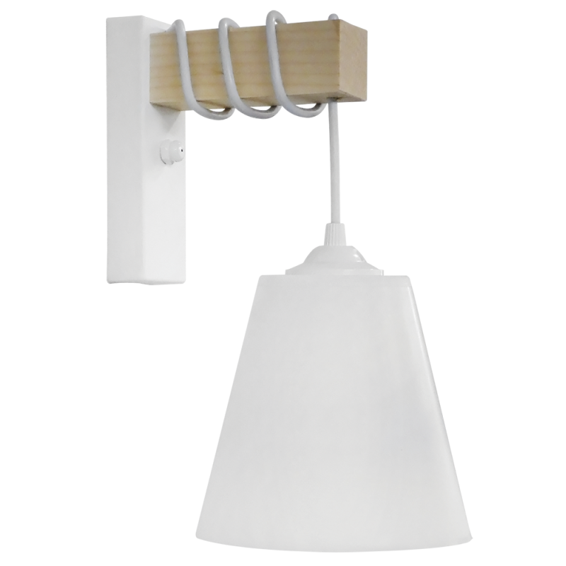 Απλίκα Τοίχου Heronia FUN-01 31-1231 Wood/White