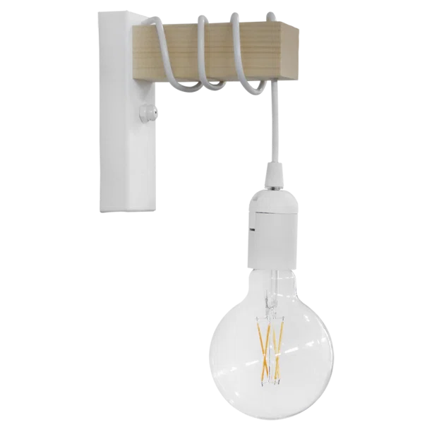 Απλίκα Τοίχου Heronia Square 31-1228 White/Natural