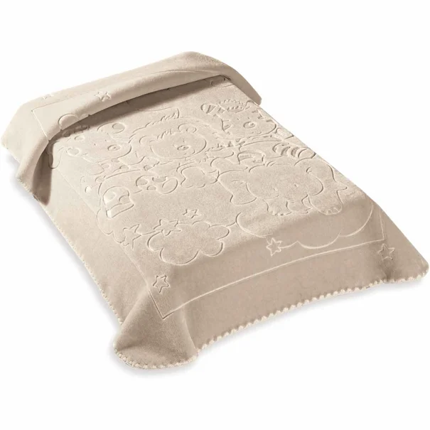 Κουβέρτα Βελουτέ Κούνιας (110x140) Belpla 520 Beige