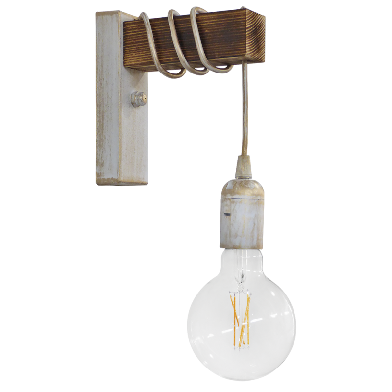 Απλίκα Τοίχου Heronia Square 31-1230 White/Bronze