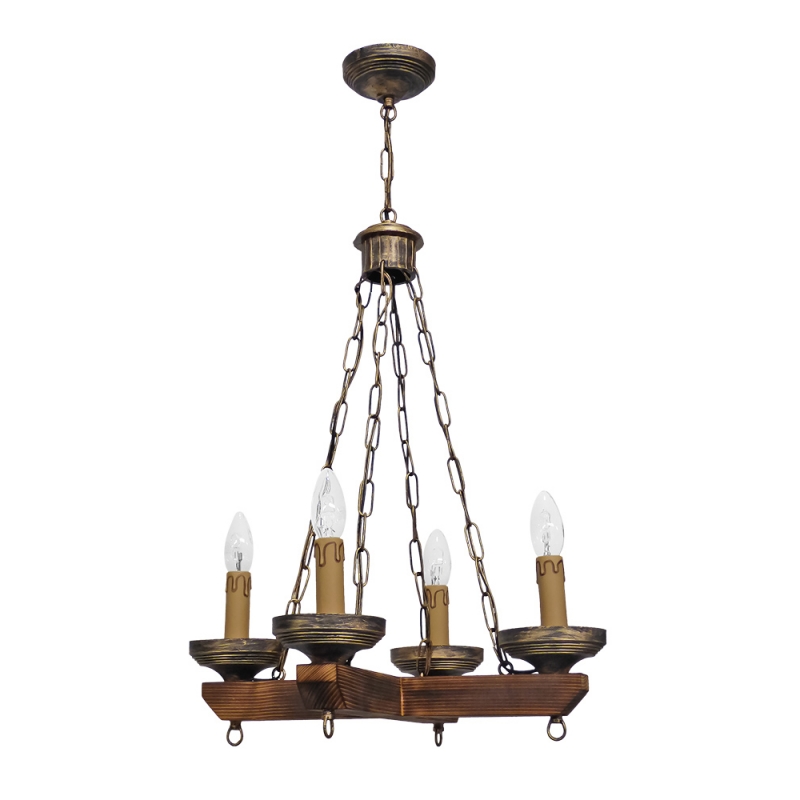Φωτιστικό Οροφής Πολύφωτο Heronia Rustic 30-0076 Bronze Φωτιστικά Κρεμαστά Τραπεζαρίας Spitishop