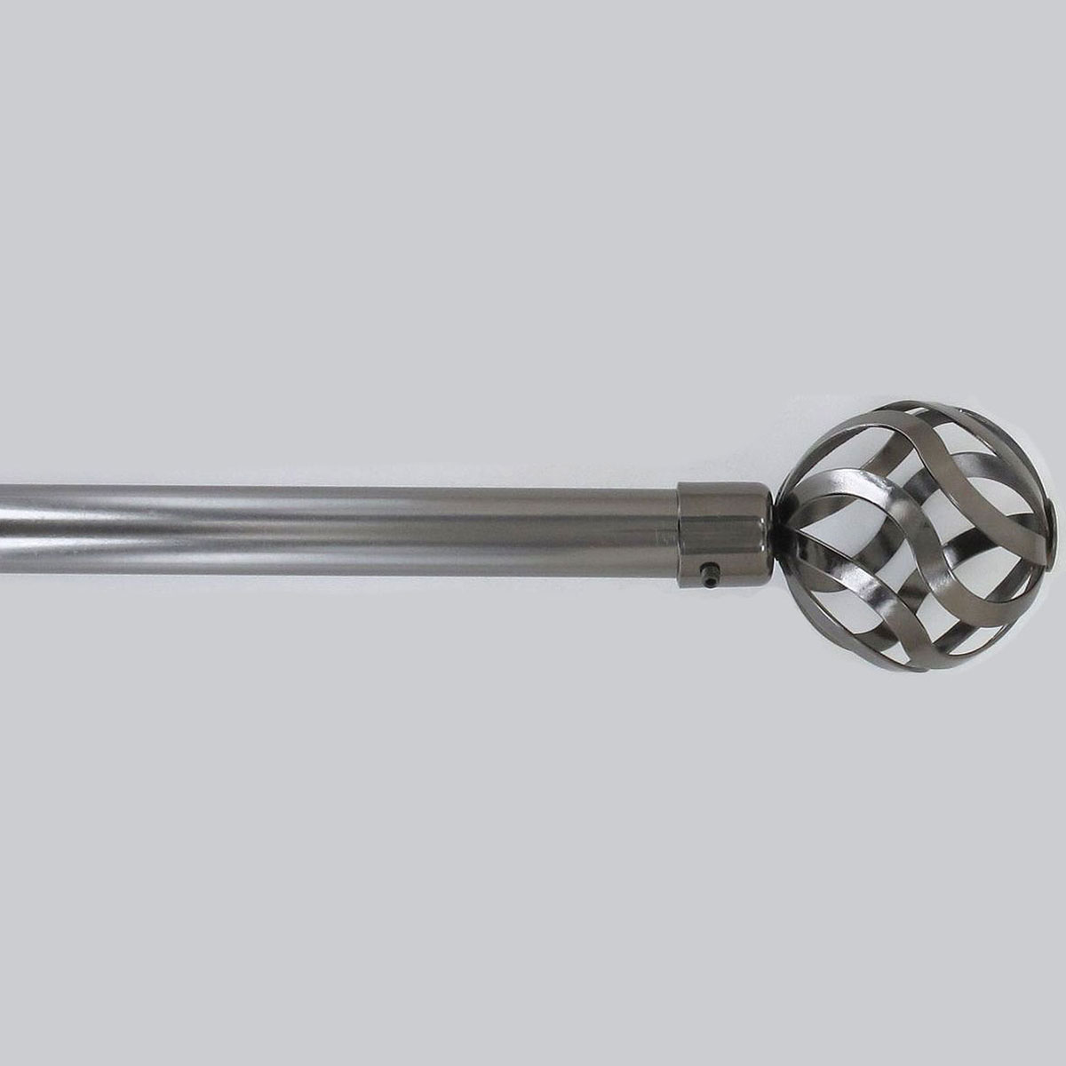 Κουρτινόξυλο Φ28mm Μονό Επεκτεινόμενο 120-210cm Με Άκρα L-N Florence Graphite 7620120991