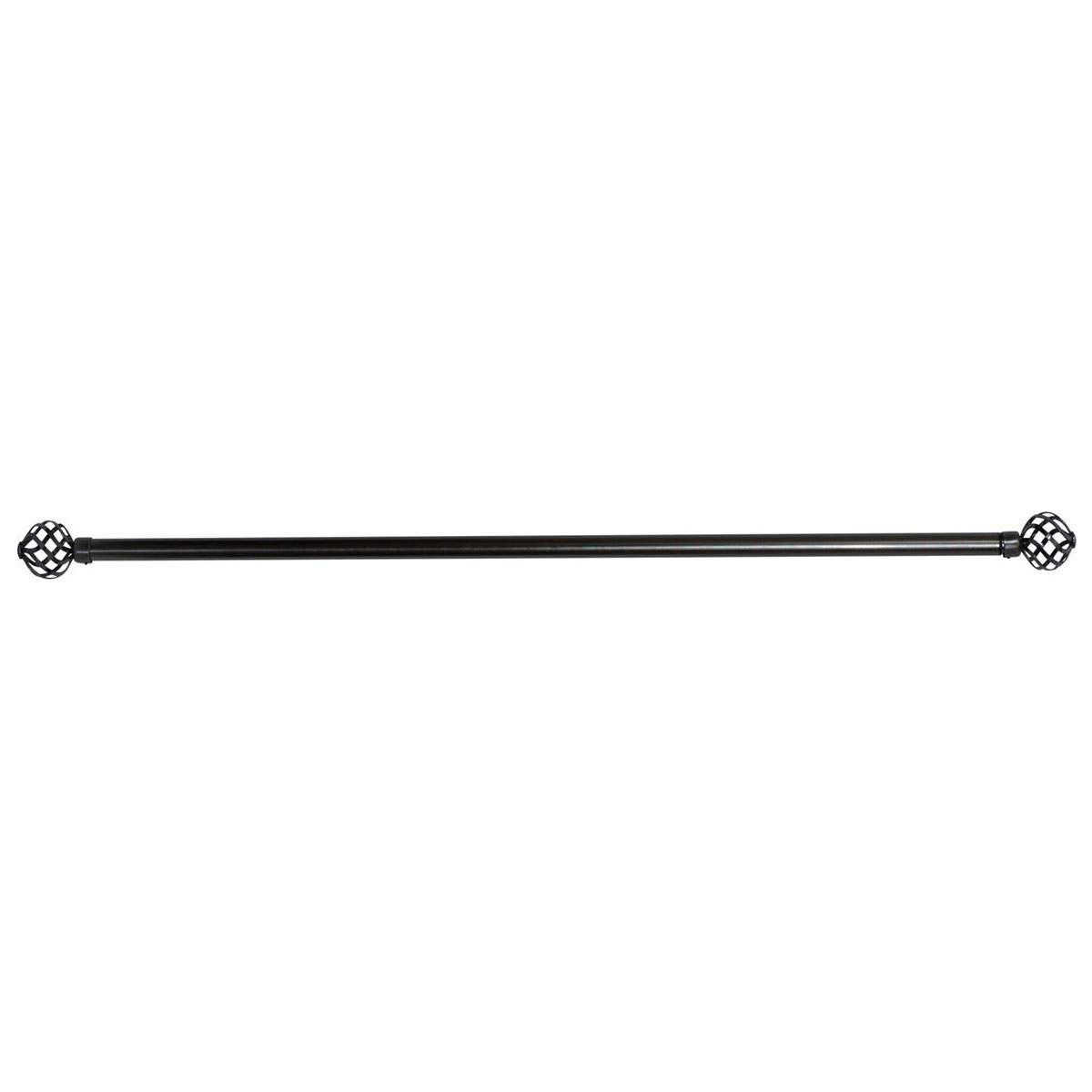 Κουρτινόξυλο Φ28mm Μονό Επεκτεινόμενο 120-210cm Με Άκρα L-N Florence Graphite 7620120991