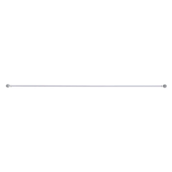 Κουρτινόξυλο Φ19mm Μονό Επεκτεινόμενο 210-380cm Με Άκρα L-N Villalouise White 75032210102