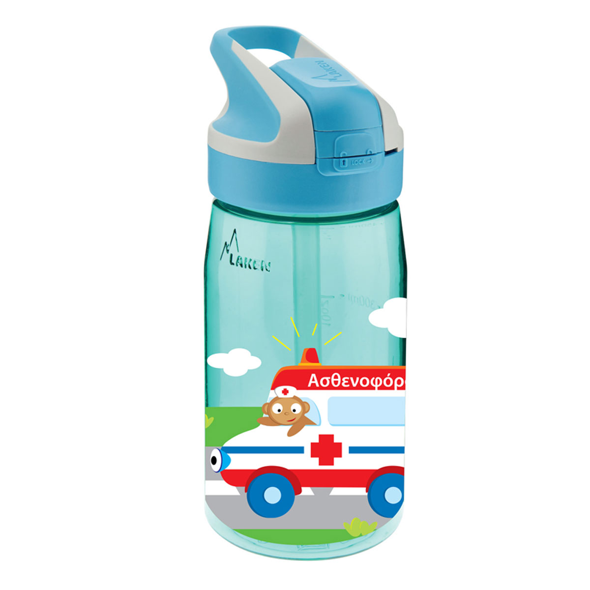 Παγούρι 450ml Με Καλαμάκι Laken Οχήματα