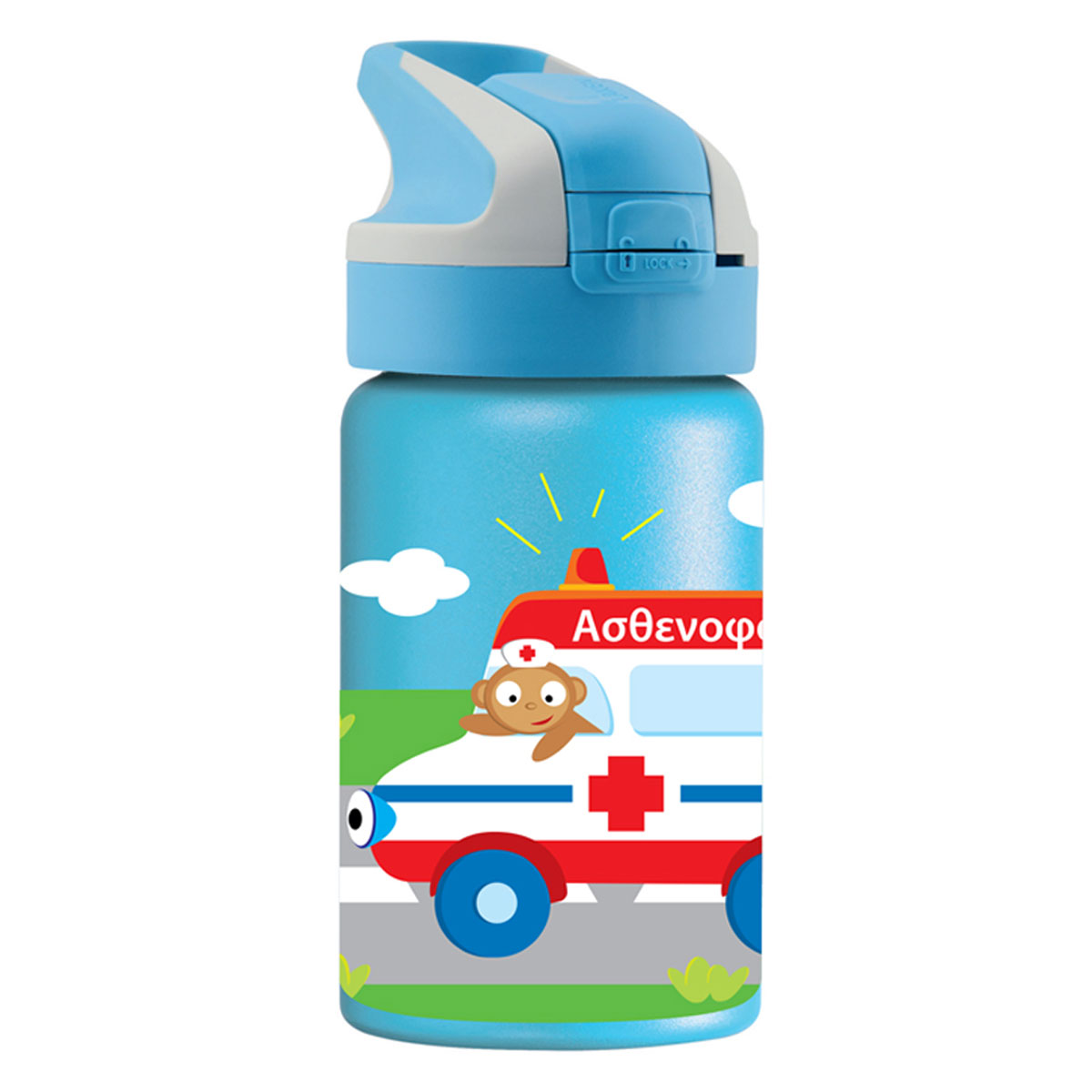 Παγούρι - Θερμός 350ml Με Καλαμάκι Laken Οχήματα
