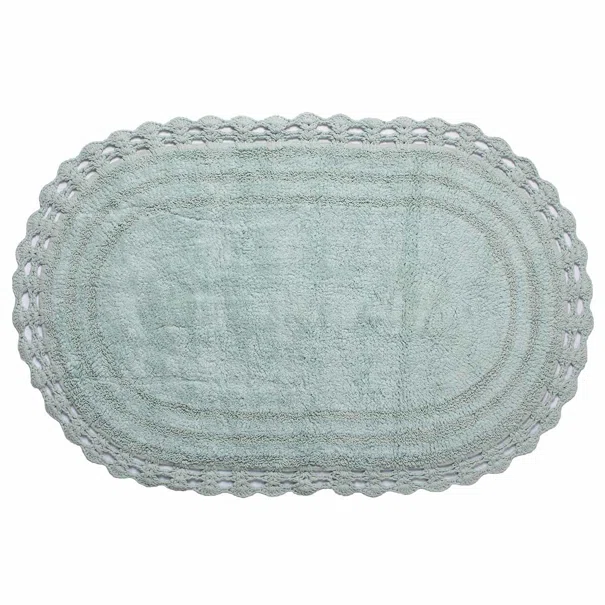 Πατάκι Μπάνιου (60x100) Silk Fashion Οβάλ Mint