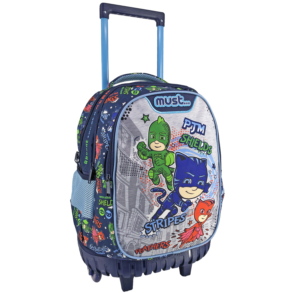Σχολική Τσάντα Τρόλεϊ Δημοτικού (34x20x45) Must PJ Masks Anyone Can Be Hero 484276