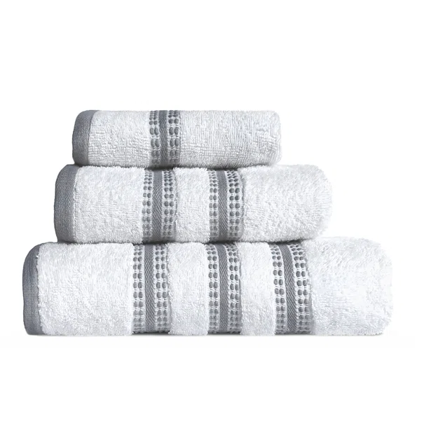 Πετσέτες Μπάνιου (Σετ 3τμχ) Nef-Nef Homeware Promise White 480gsm
