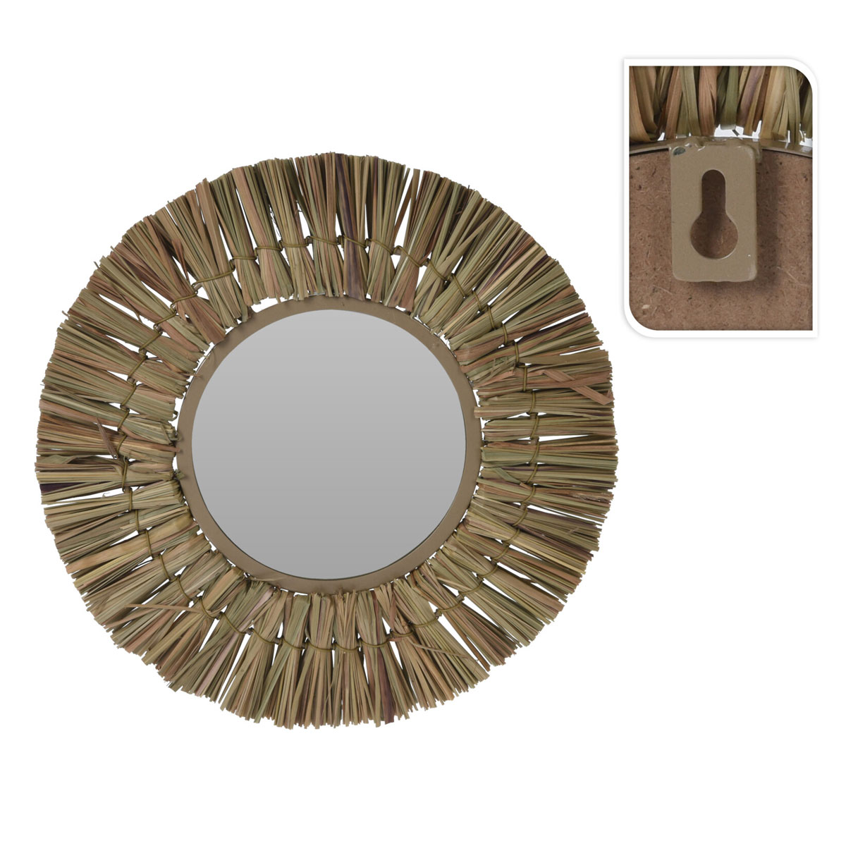 Διακοσμητικός Καθρέφτης Τοίχου (Φ30) K-M Natural HZ1954320