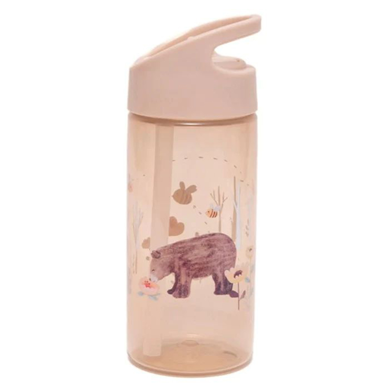 Παγούρι 380Ml με Καλαμάκι Petit Monkey White Stars Παιδικά Είδη Φαγητού & Αξεσουάρ Σερβιρίσματος Μπουκάλια Παγούρια Spitishop