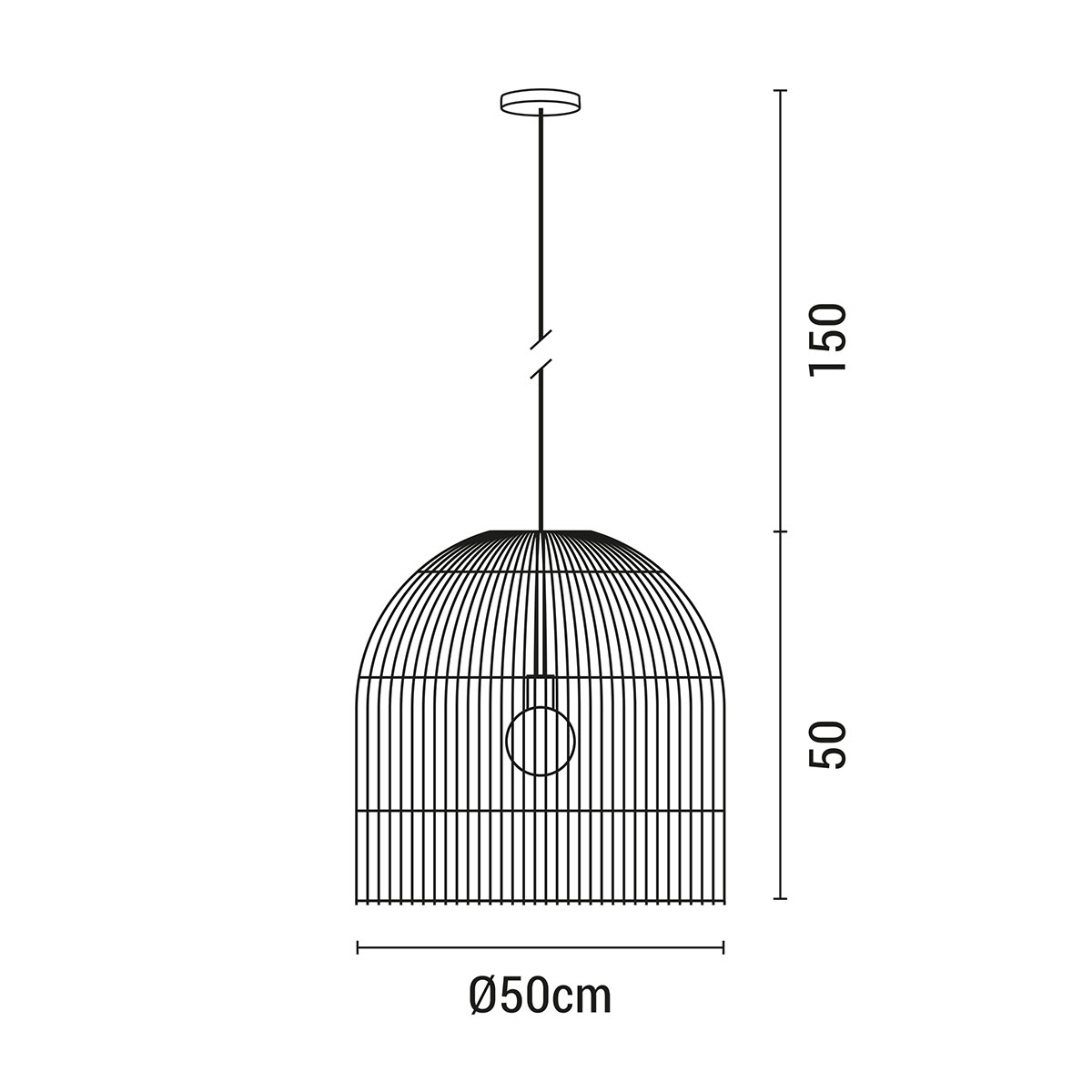 Φωτιστικό Οροφής Μονόφωτο Eurolamp 144-33016 Φωτιστικά Κρεμαστά Spitishop