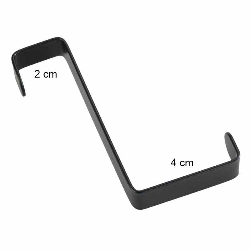 Κρεμαστράκια Πόρτας (Σετ 4τμχ) Wenko Black Matte 23175100