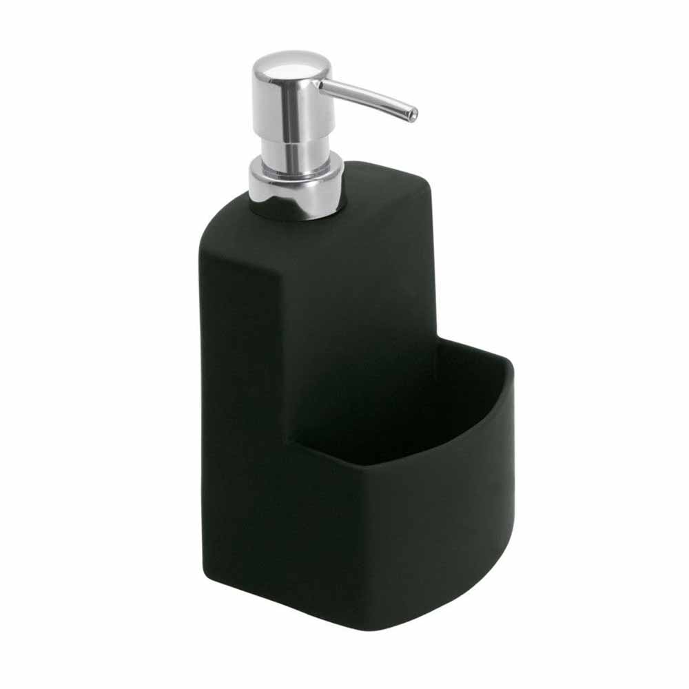 Δοχείο Υγρού Πιάτων + Θήκη Για Σφουγγάρι Wenko Festival Black 3620117100