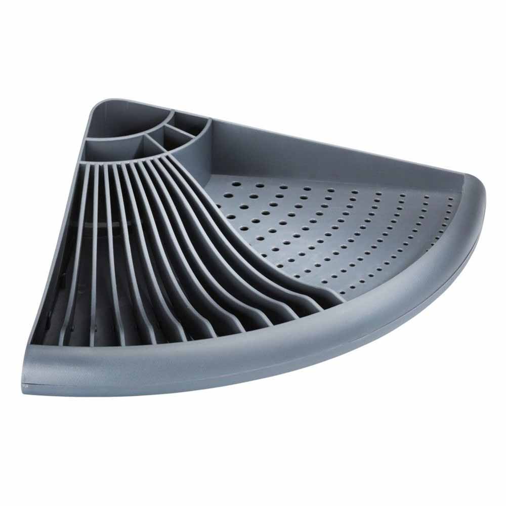 Στραγγιστήρι Πιάτων Γωνιακό (50X35X9) Wenko Grey 2371100 Οργάνωση & Αποθήκευση Κουζίνας Νεροχύτη Πιατοθήκες - Κουταλοθήκες Spitishop