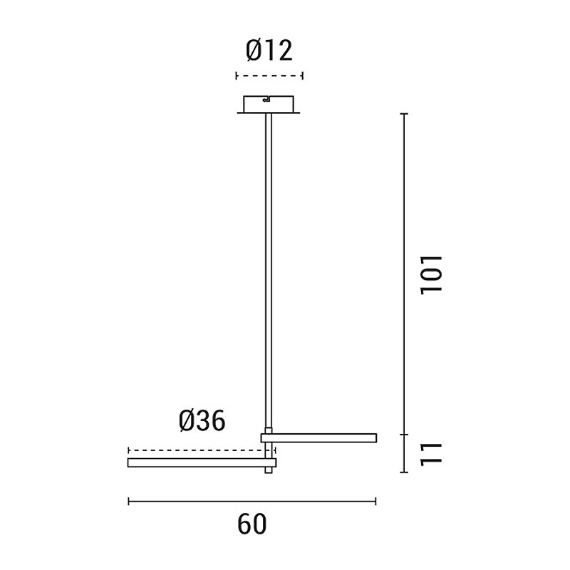 Φωτιστικό Οροφής Δίφωτο Led Eurolamp 144-10029 Φωτιστικά Κρεμαστά Spitishop