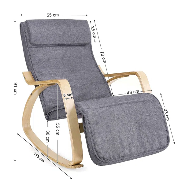 Κουνιστή Πολυθρόνα Relax (55x115x91) Songmics LYY11G