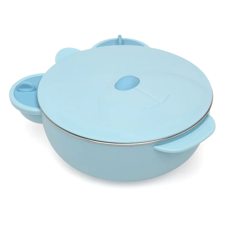 Φαγητοδοχείο Με Χωρίσματα 450ml (16x8x19) Kiokids Blue Bear 3539