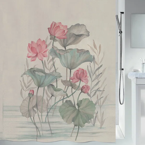 Κουρτίνα Μπάνιου (180x200) Με Κρίκους Spirella Jaya Beige 02134.001