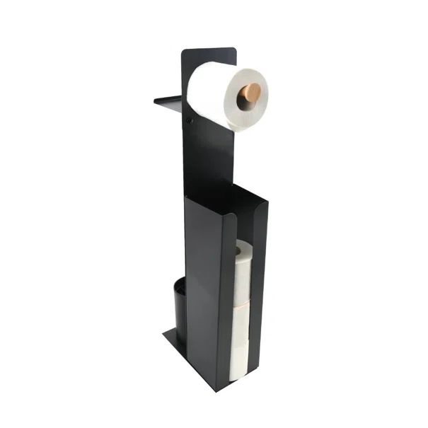 Σταντ Για Χαρτί Υγείας + Πιγκάλ Spirella Black 07490.001