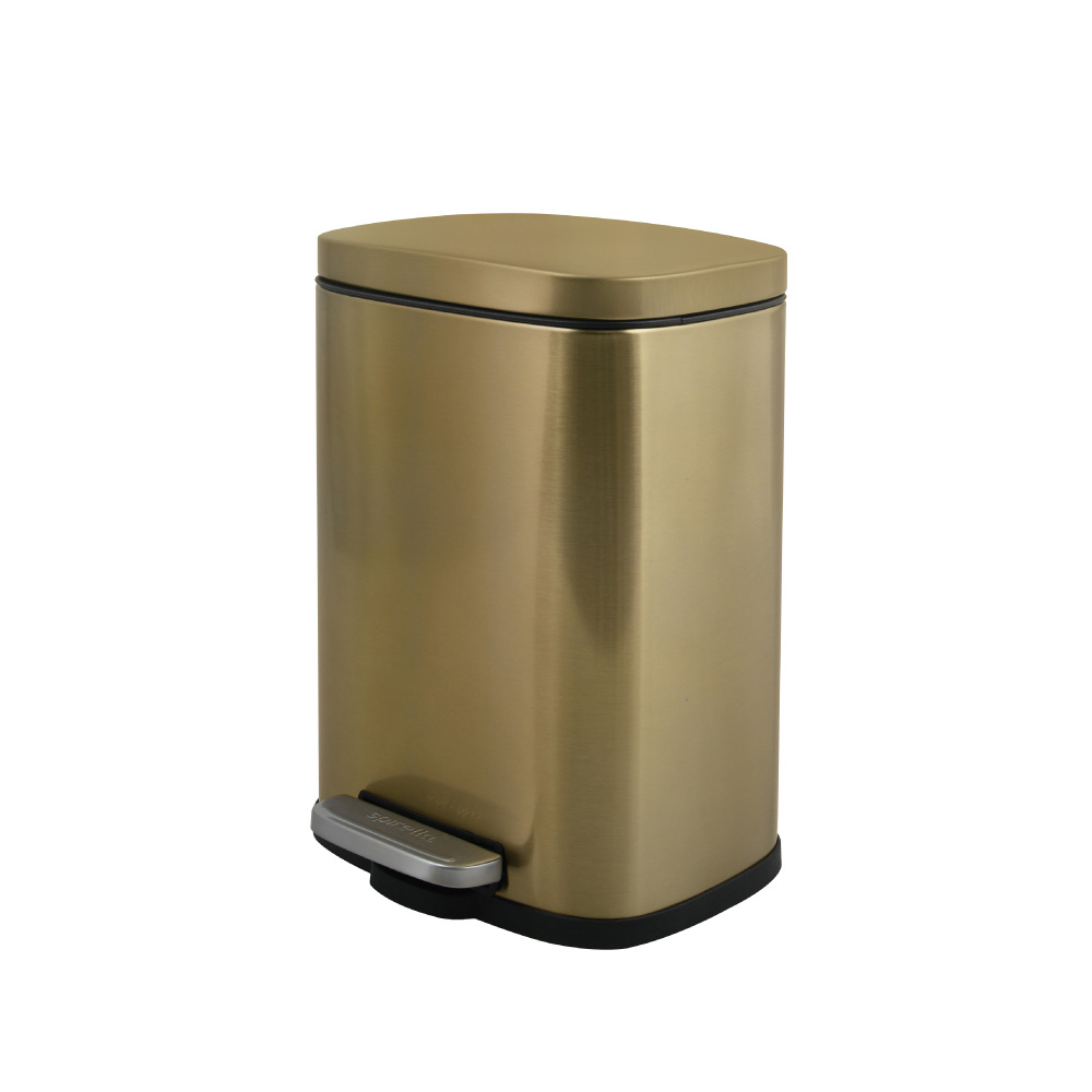Κάδος Απορριμμάτων (21.4x16.4x29.5) Spirella 5lt Akira Matte Gold 05392.014