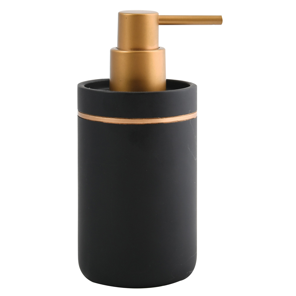 Dispenser Μπάνιου (Φ6.5x17.5) Spirella Bly Black Gold 03295.001