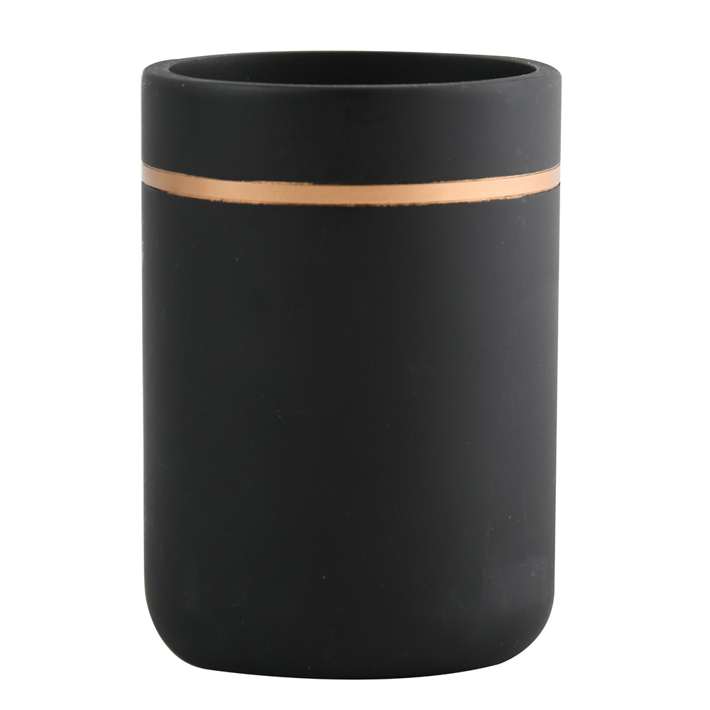 Ποτηροθήκη Μπάνιου (6.5x17.5) Spirella Bly Black Gold 03296.001