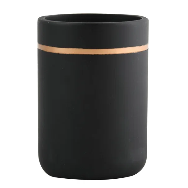 Ποτηροθήκη Μπάνιου (6.5x17.5) Spirella Bly Black Gold 03296.001