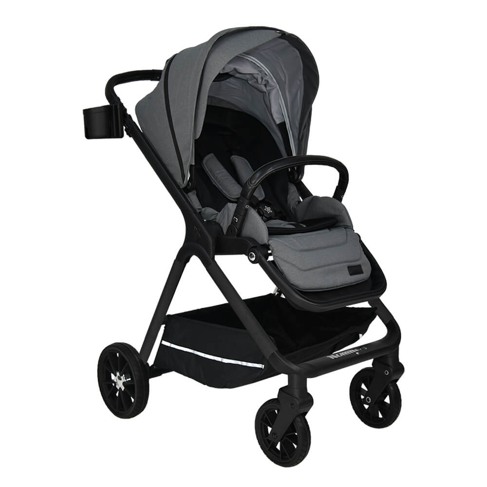 Καρότσι + Τσάντα Αλλαξιέρα (0-48 Μηνών/ Έως 22kg) Bebe Stars Nammos Grey 346-186