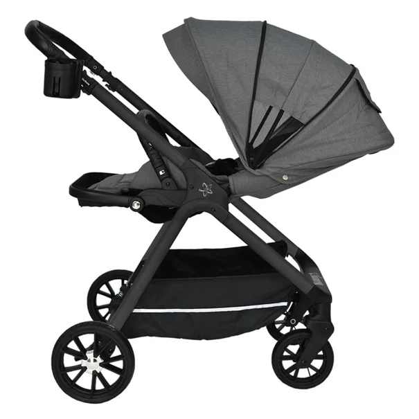 Καρότσι + Τσάντα Αλλαξιέρα (0-48 Μηνών/ Έως 22kg) Bebe Stars Nammos Grey 346-186