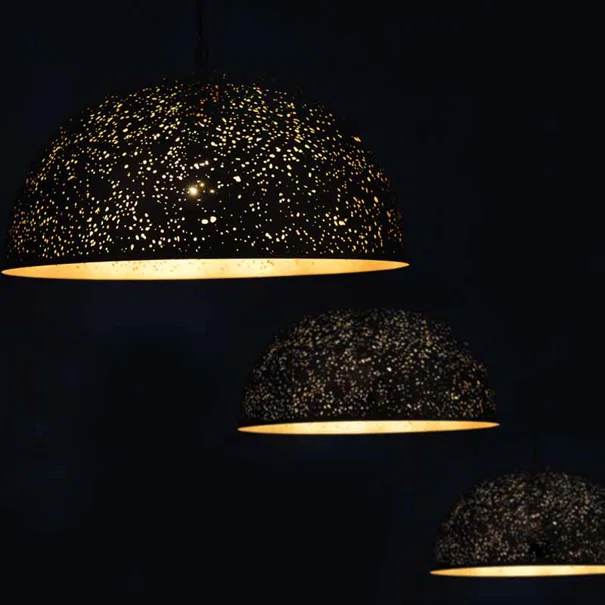 Φωτιστικό Οροφής Μονόφωτο Aca Planetario V363381PBG Black Matt