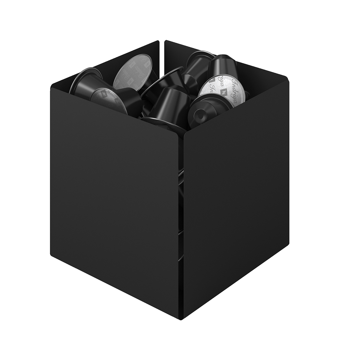 Θήκη Για Κάψουλες Καφέ (13x13x13) Pam & Co 116-403 Matt Black