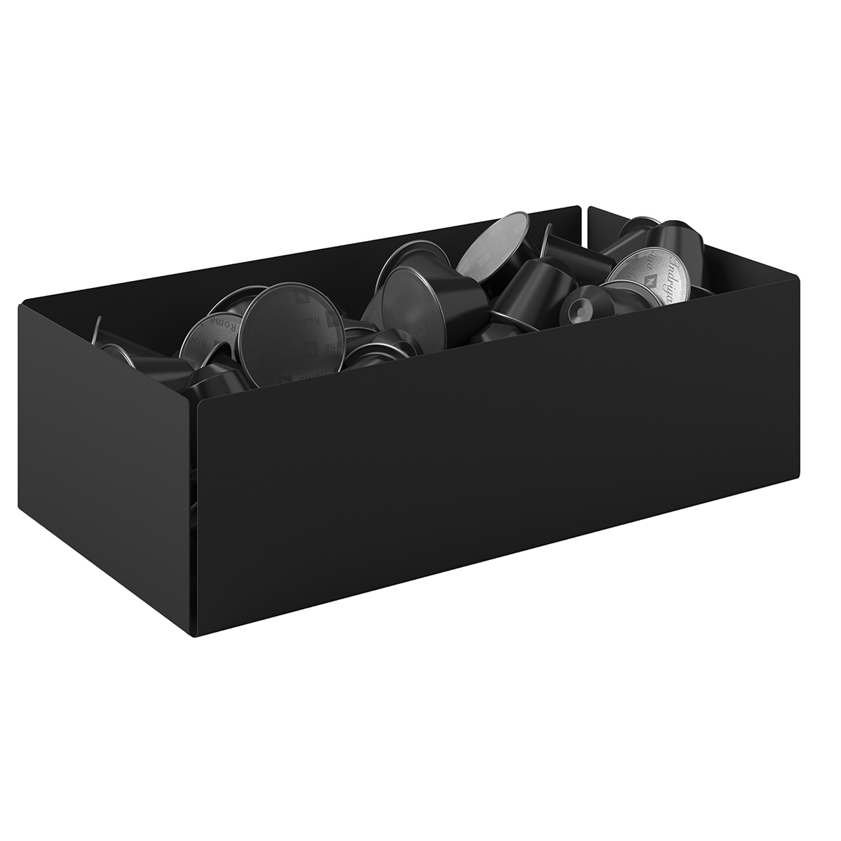 Θήκη Για Κάψουλες Καφέ (25x7.5x13) Pam & Co 117-403 Matt Black