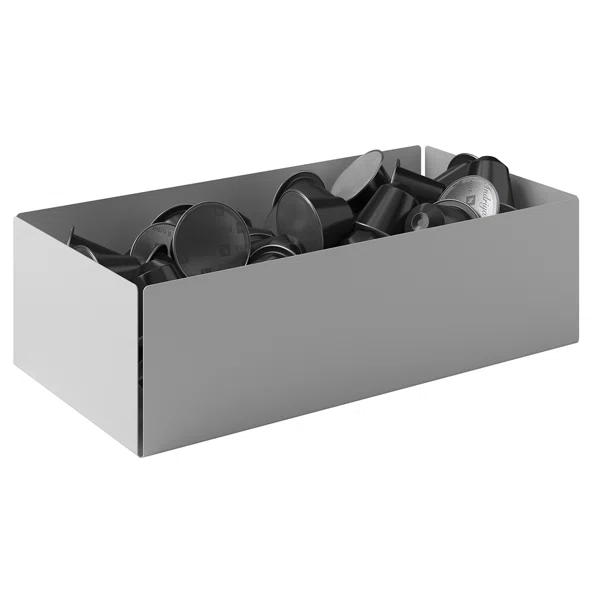 Θήκη Για Κάψουλες Καφέ (25x7.5x13) Pam & Co 117-033 Matt White