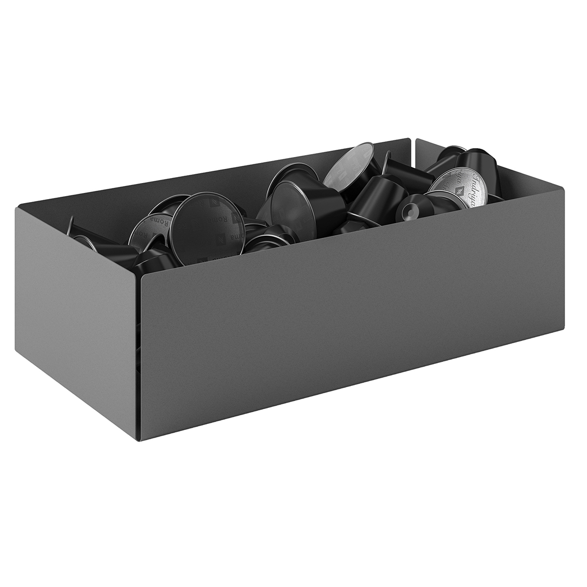 Θήκη Για Κάψουλες Καφέ (25x7.5x13) Pam & Co 117-163 Matt Concrete Grey