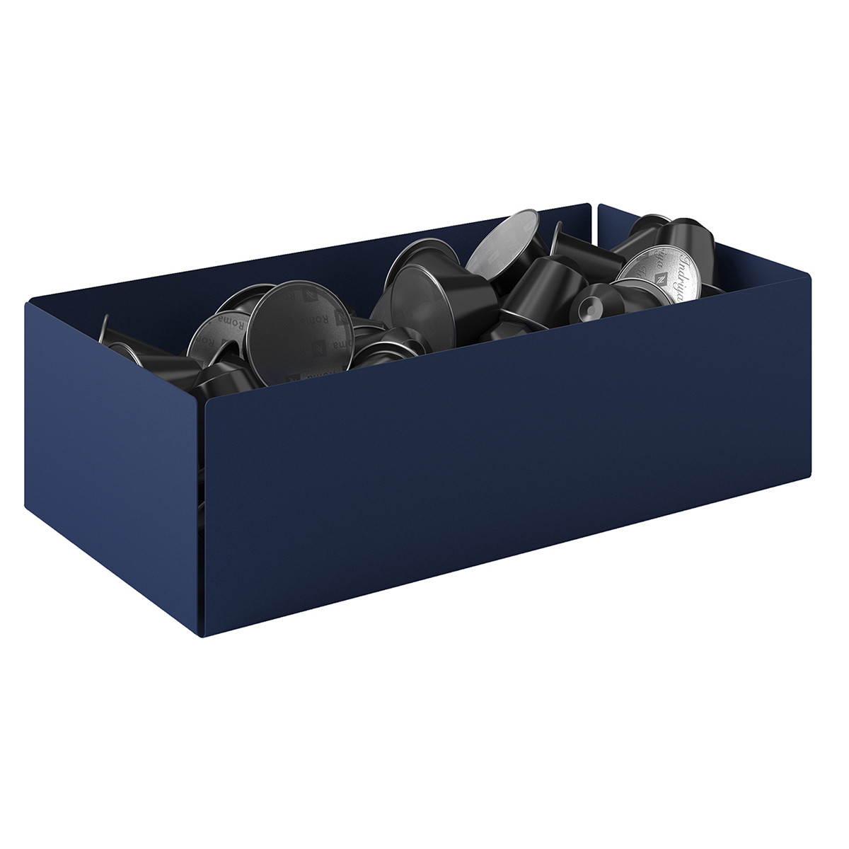 Θήκη Για Κάψουλες Καφέ (25x7.5x13) Pam & Co 117-203 Matt Navy Blue