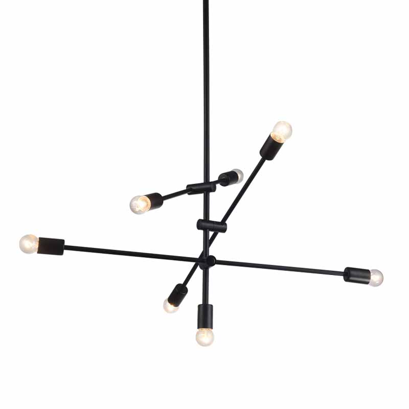 Φωτιστικό Οροφής Πολύφωτο Aca Luther OD680107BK Black Matt