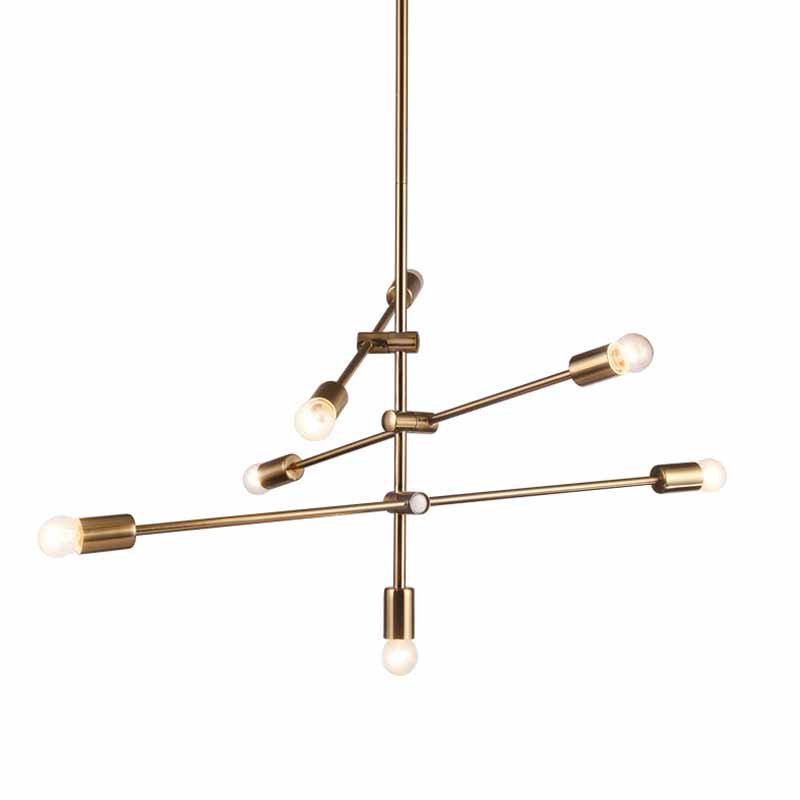 Φωτιστικό Οροφής Πολύφωτο Aca Luther OD680107BR Brass