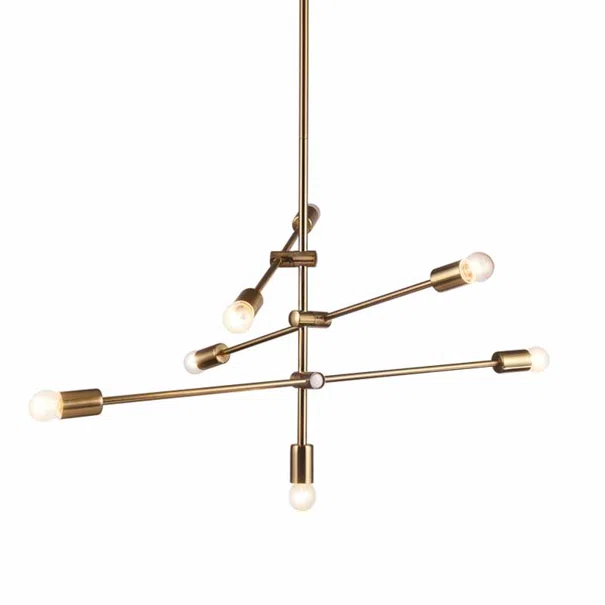 Φωτιστικό Οροφής Πολύφωτο Aca Luther OD680107BR Brass