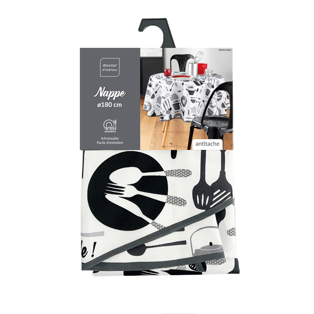 Αλέκιαστο Τραπεζομάντηλο Ροτόντα (Φ180) L-C Kitchen Blanc 1723205 Λευκά Είδη Κουζίνας & Τραπεζαρίας Τραπεζομάντηλα Αλέκιαστα Πλαστικά Spitishop