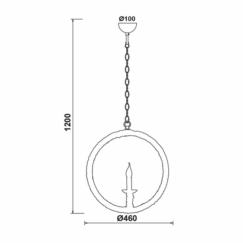 Φωτιστικό Οροφής Μονόφωτο Aca 563461Pcr Rope Φωτιστικά Κρεμαστά Spitishop