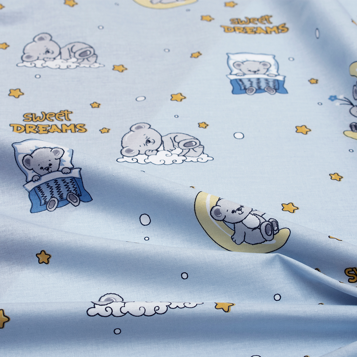 Σεντόνια Κούνιας (Σετ) Dimcol Sweet Dreams 551 Sky Blue Βρεφικά Προίκα Μωρού Spitishop