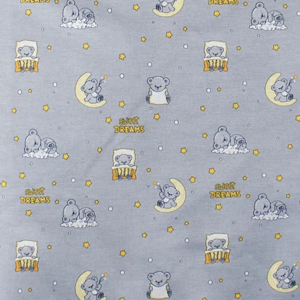Σεντόνι Κούνιας Με Λάστιχο (70x140+15) Dimcol Sweet Dreams 552 Grey