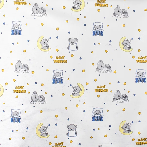 Πάνα Χασέ (80x80) Dimcol Sweet Dreams 554 White - Sky Blue