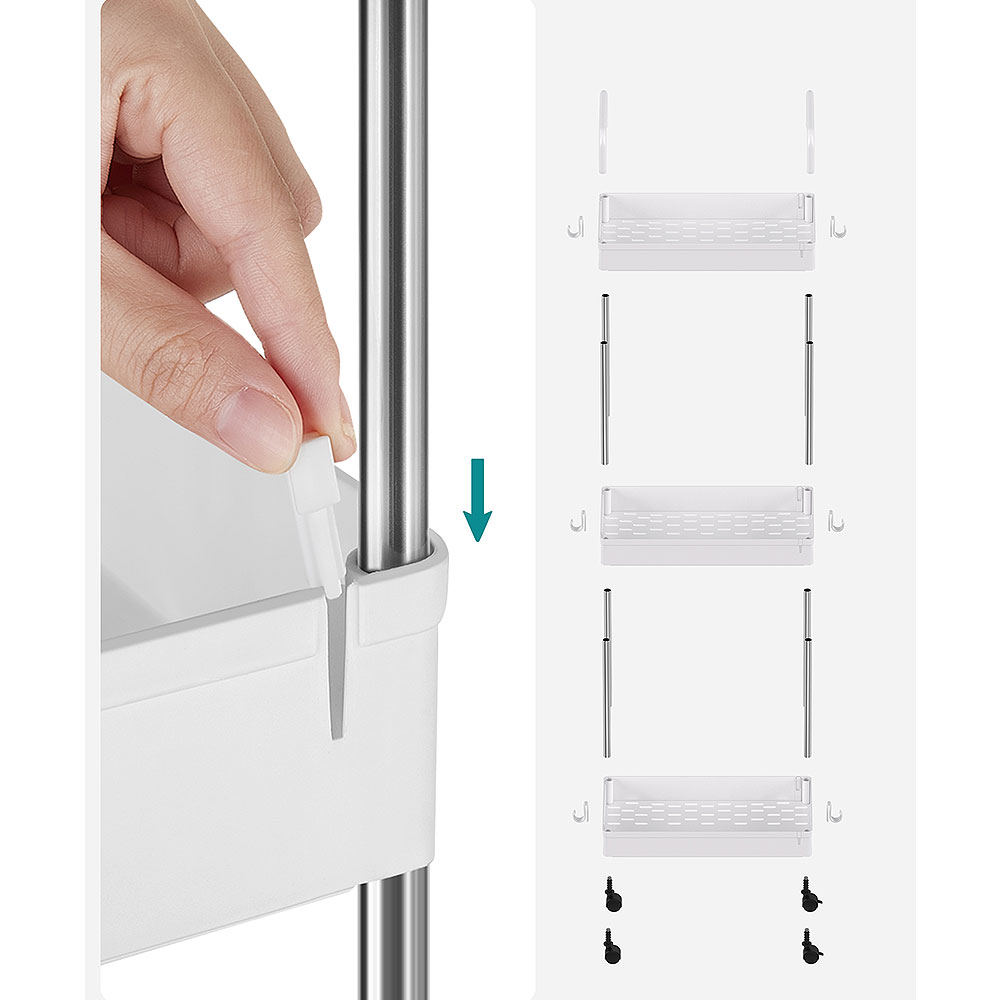 Τρόλεϊ Ραφιέρα 3 Θέσεων (40X22X67) Songmics Ksc019W01 οι Επιλογές μας Οργάνωση Σπιτιού Spitishop
